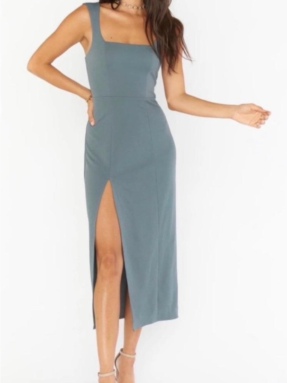 Show Me Your Mumu Eden Midi Dusty Sage Dress Size S